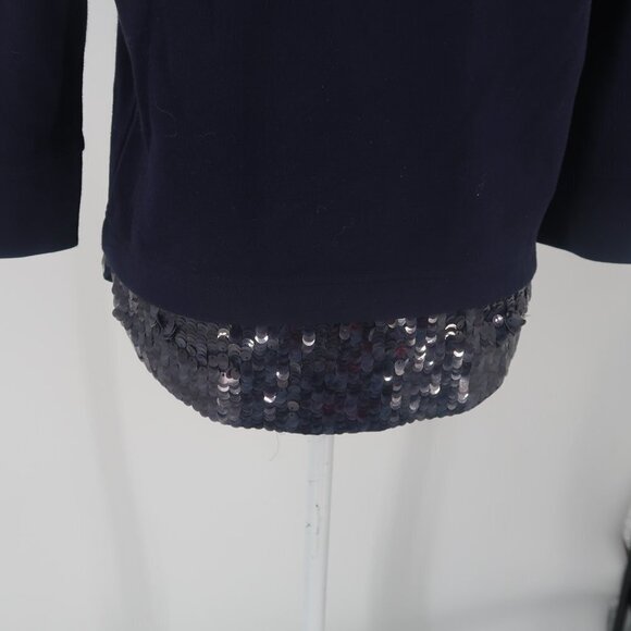 J.Crew Women's Blue Sweatshirt w Sequin Detail Size XS - Picture 9 of 9